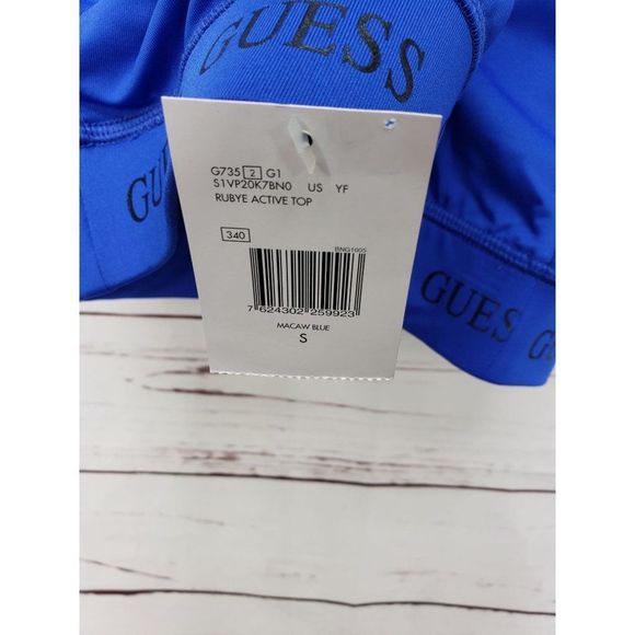 Guess Rubye Sherry Active Top Sports Bra in Macaw Blue Size S‎ Small - Picture 4 of 8